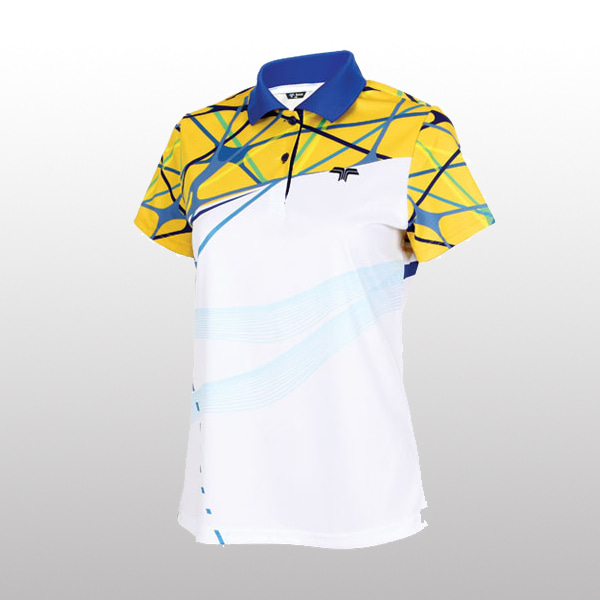 토맥스 산호 옐로우 여성 티셔츠 스포츠웨어