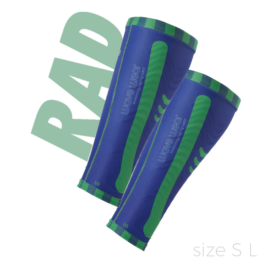 [웨이브웨어] 종아리 보호대 RAD 블루그린 1쌍 테이핑